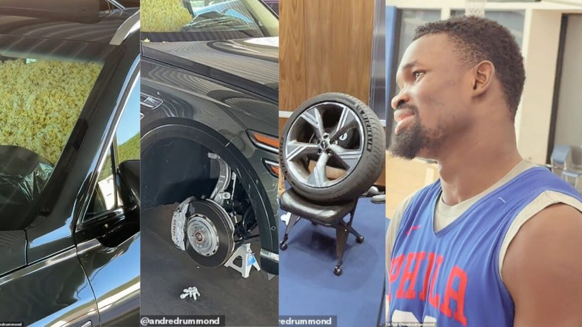 Rookie Adem Bona suffers good-natured embarrassment as Philadelphia 76ers teammates fill his vehicle with popcorn and mock him over rookie rules at team camp