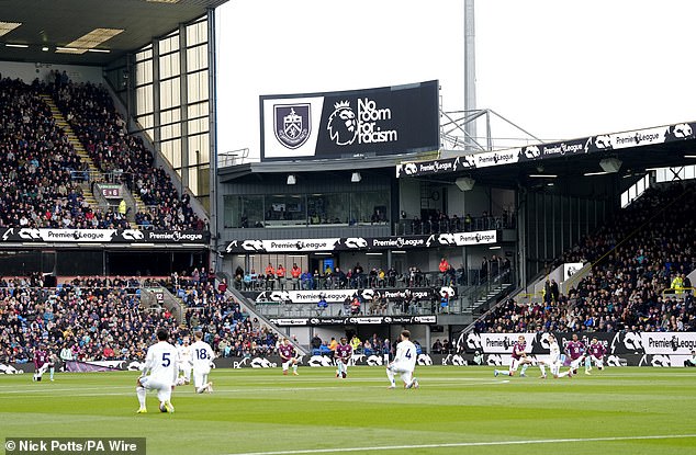Burnley and Leeds players face mixed crowd reaction as fans boo and applaud when teams take the knee at Turf Moor during Premier League anti-racism campaign weekend