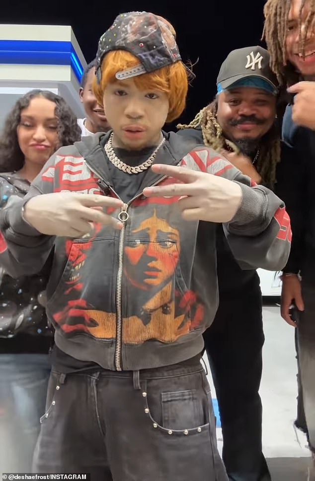 Deshae Frost shocks fans by wearing whiteface and a red wig during viral Instagram livestream in the United States