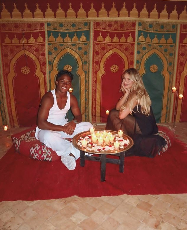 Endrick escapes Real Madrid frustration as Brazilian forward finds peace with wife Gabriely Miranda during romantic Morocco getaway