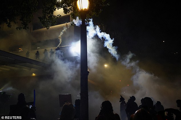 Protesters Clash With Police Outside ICE Facility in Portland During Nationwide No Kings Day Demonstrations Against Trump
