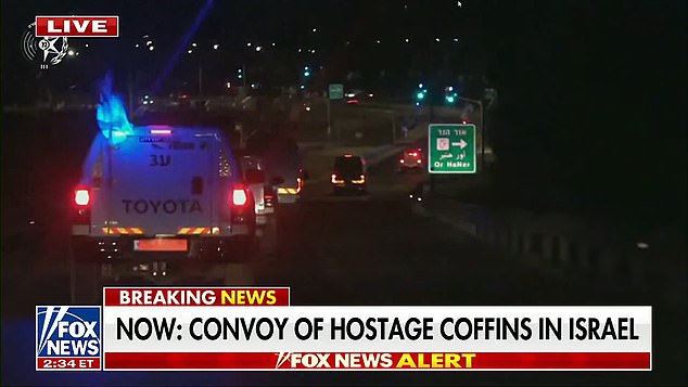 Convoy Carries Four Israeli Coffins Back to Homeland as Trump Celebrates Historic Peace Deal Between Israel and Hamas in Egypt