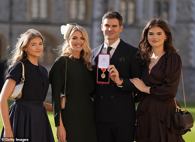England cricket legend James Anderson receives his long-awaited knighthood from Princess Anne during a special ceremony at Windsor Castle
