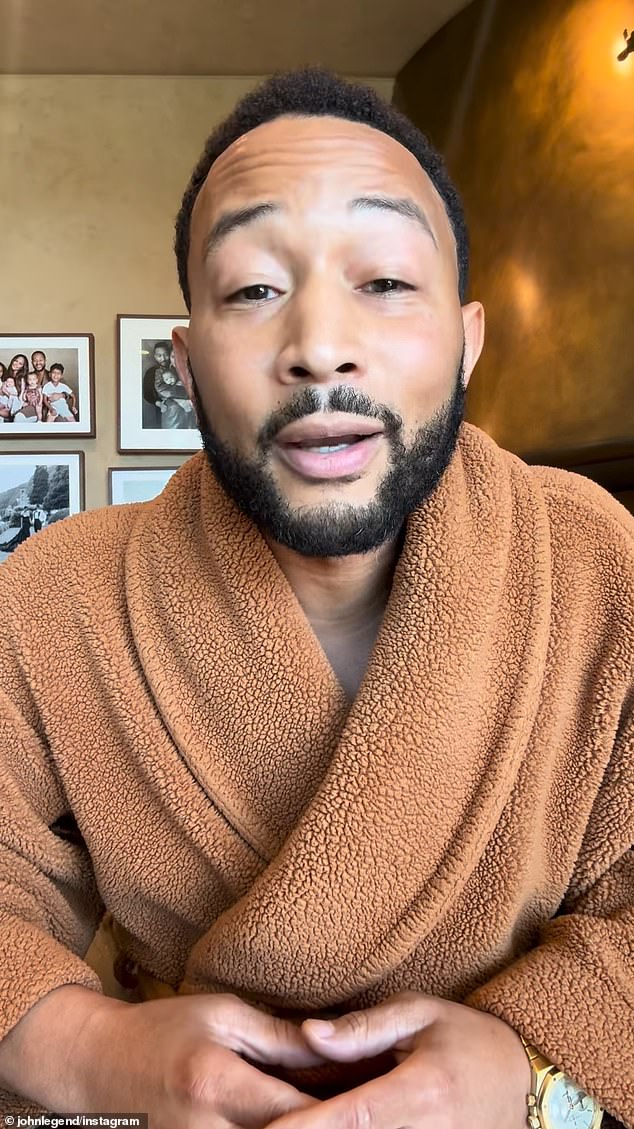 John Legend mocks Donald Trump’s failed bid for the Nobel Peace Prize as he urges the president in Washington to stop waging war on Americans
