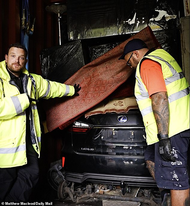 Officers cut open containers in Suffolk to discover fleet of stolen Lexus cars and motorbikes set to be shipped from the UK to the Middle East and Africa