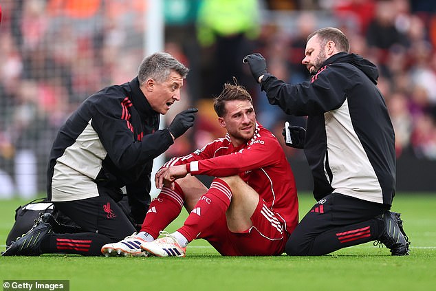 Liverpool suffer early setback at Anfield as Manchester United score within a minute and Alexis Mac Allister suffers a worrying head injury