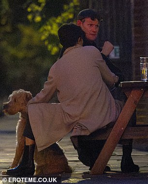 Matt Smith enjoys drinks and cigarettes with Katie Gwyther at Camden pub after attending Oasis reunion shows in the UK