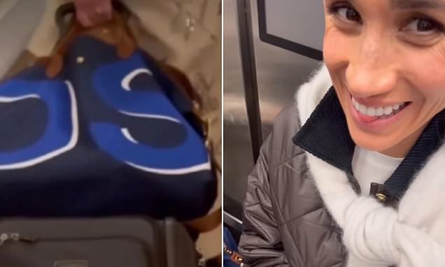 Meghan Markle stirs social media outrage in the US as fans mock her flashy DS monogram tote during New York and Washington trip