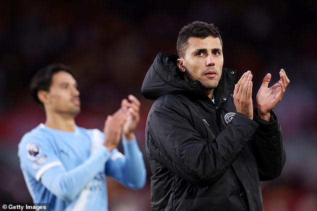 Pep Guardiola admits Rodri could miss Manchester City’s crucial Premier League trip to Aston Villa as hamstring injury lingers