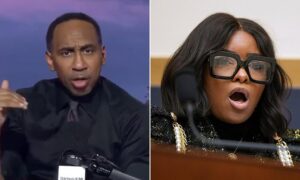 Stephen A Smith and Jasmine Crockett