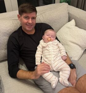 Steven Gerrard spends time in Bahrain as he embraces becoming a grandfather while turning down Rangers return