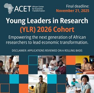 ACET invites young African researchers to apply for a $15,000 grant supporting policy-driven studies that shape the continent’s development