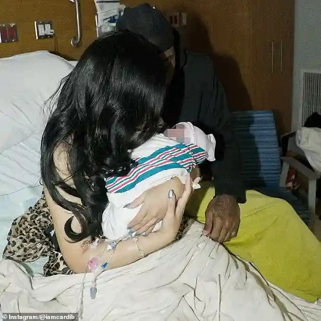 Cardi B Shares First Photos of Newborn Son With Stefon Diggs in Hospital in Massachusetts Showing Family Bond and Joy