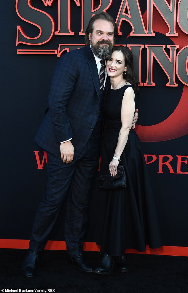 David Harbour admits falling in love with Winona Ryder while filming Stranger Things in Atlanta as he leans on her support during his public split from Lily Allen