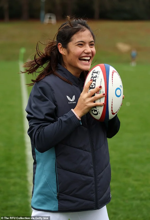 Emma Raducanu Joins England Rugby Squad to Observe Training and Take Part in Drills Ahead of Twickenham Clash With All Blacks