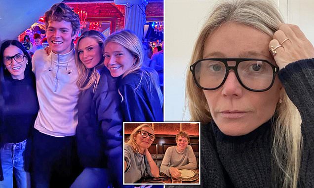 Gwyneth Paltrow beams with pride as her son Moses Martin performs with his new band People I’ve Met during a star-studded night out in New York City