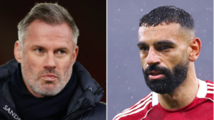 Jamie Carragher and Mo Salah