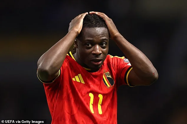 Jeremy Doku criticizes Belgium teammates for lackluster performance after draw with Kazakhstan in World Cup qualifying