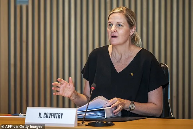 Kirsty Coventry Pushes the International Olympic Committee to Ban Transgender Women from Competing in Female Events at the Olympics in Italy