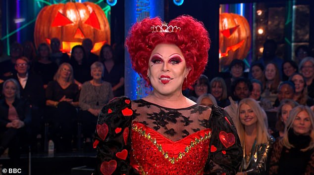 La Voix wins over Strictly Come Dancing audience in London as she takes over Tess Daly’s role during Halloween Week performance
