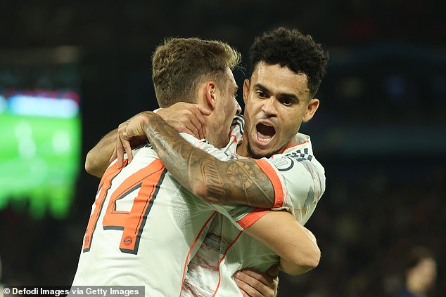 Luis Diaz Scores Twice and Gets Sent Off as Bayern Munich Beat Paris Saint Germain in Dramatic Champions League Clash in Paris