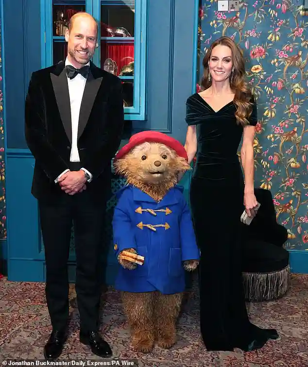 Princess Catherine shares magical moment with Paddington Bear and joins Prince William at glittering Royal Albert Hall charity event in London
