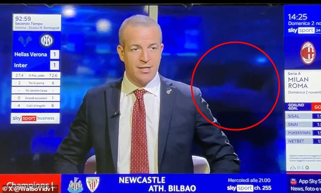 Two Sky Sports interns are sent home in Italy after being caught celebrating Inter Milan’s last-minute goal live on air in viral footage