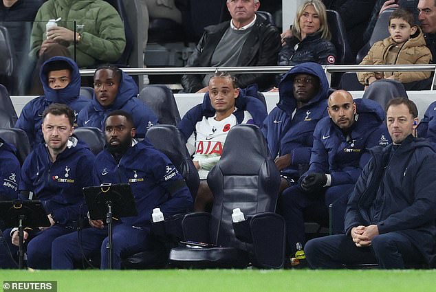 Xavi Simons faces tough night at Tottenham Hotspur Stadium as he gets substituted after coming on during Spurs defeat to Chelsea